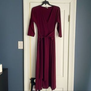 ASOS faux-wrap midi dress